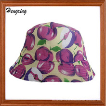 Beautiful Apple Printed Cotton Canvas Bucket Hat